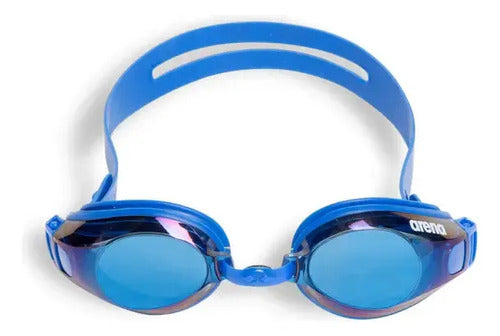 Antiparras De Natación Espejado Arena Zoom X-fit Mirror 113 Para Sin Género Color Violeta Azul