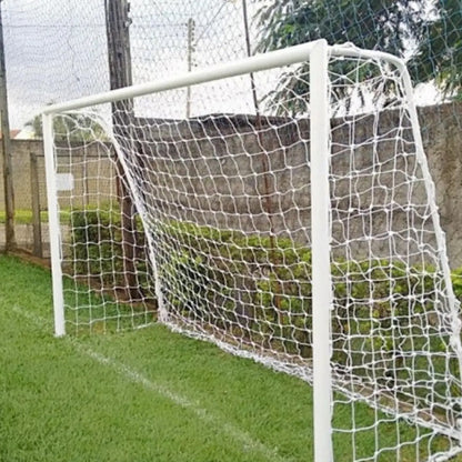 Par Red De Arco Baby Futbol 4,2x2,3x0,5m 2mm Gismar Blanco