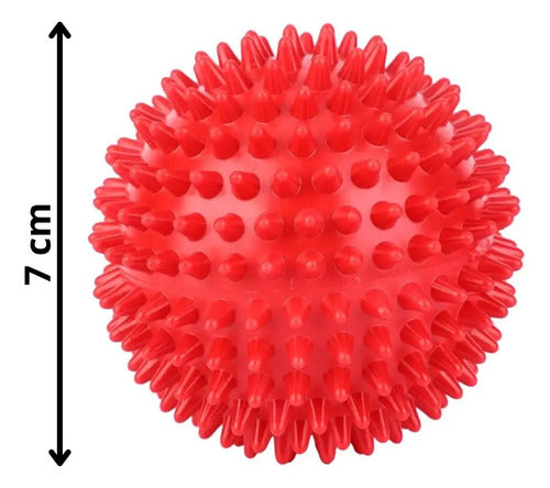 Pelota Mini Gymball 7cm C/pinchos Blanca K'nex Rojo