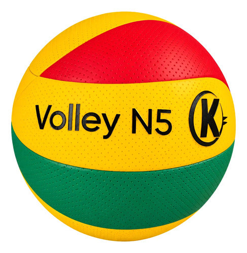 Pelota Volley Pegada Material Pu Para Playa Y Gimnasio Multicolor