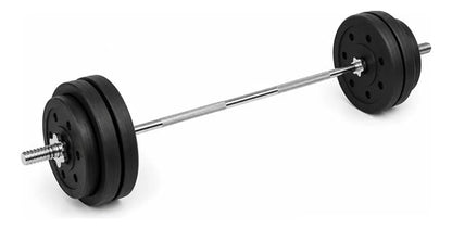 Kit Pesas Barra Recta Discos Pvc Cemento Gimnasio Fitness Barra 1.50 M 4x3 Kg 4x2 Kg