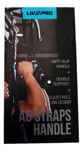 Ab Strap Colgante Abdominales Agarre Gym Pro - Livepro Negro