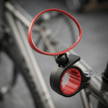 Espejo Para Bicicleta Ciclismo Se Inserta Al Puño Manubrio Rojo/negro