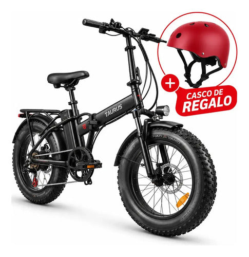 Bicicleta Eléctrica Plegable Taurus Rodado 20 Fat 350w 36v Gris M