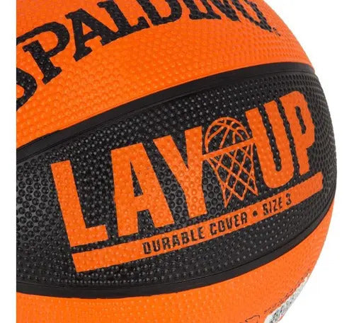 Minipelota De Baloncesto Spalding Lay Up, Goma, Color Naranja