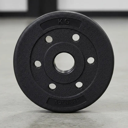 Disco Pesas 3kg Revestido En Pvc Gym Entrenamiento Negro
