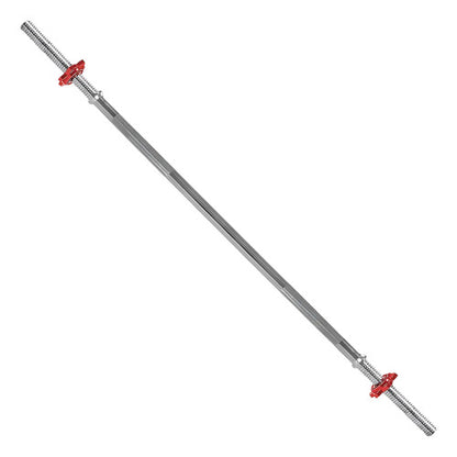 Barra Recta Body Pump 1.60m Para Pesas Con Mariposas Plateado