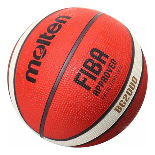 Pelota Basketball Basket N°7 Goma Oficial Molten Naranja