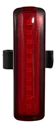 Luz Trasera Led Usb 6 Posiciones Negro/rojo Negro/rojo