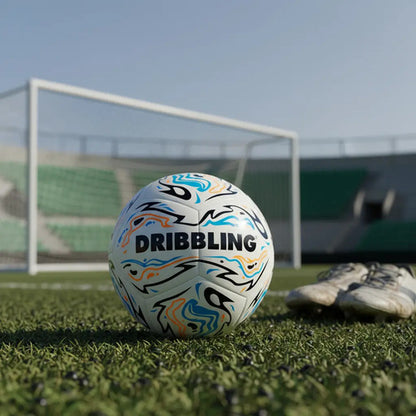 Pelota De Fútbol Drb Vibra N° 5 Cosida Césped Blanco Celeste