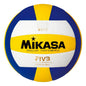 Pelota Voley Mv210 Cuero Tratado Mikasa Fivb Color Amarillo/blanco/azul Color Azul