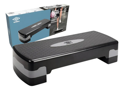 Step Pro 2 Escalones Regulables Fitness Entrenamiento Umbro Negro