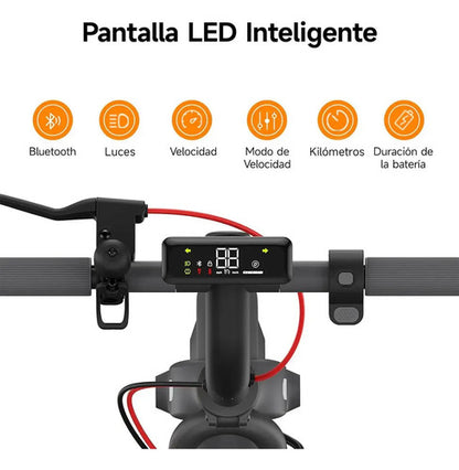 Scooter Eléctrico Navee V25 25km/h Patín Adultos Plegable Color Negro