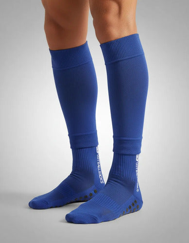 Combo Fs Medias Antideslizantes + Medias Sin Pie + Venda M&m Azul Francia