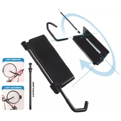 Soporte Vertical De Pared Para Bicicleta De Metal Negro