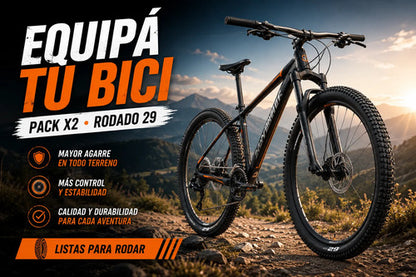 Pack X2 Cubiertas Bicicleta Rodado 29 29x2.125 Mtb Negro