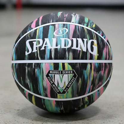 Pelota De Básquet Spalding Marble N°7 Negro