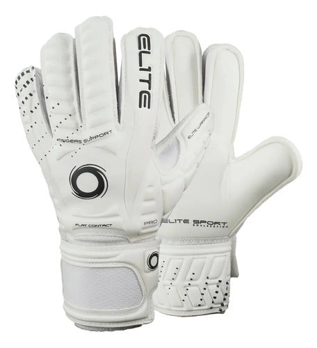 Guantes De Arquero Niños Elite Sport Warrior Blancos Color Blanco Talle 3