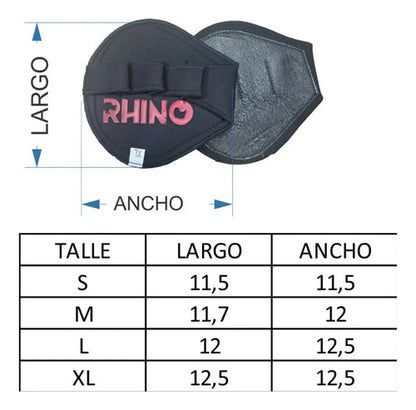 Guantillas Gimnasio Protector Manos Tipo Guante Cuero Rhino