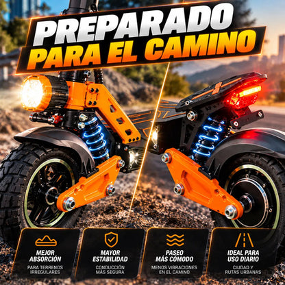 Monopatín Eléctrico Storm 800w 48v Plegable Nfc Adulto Naranja