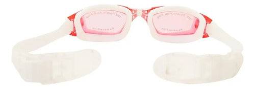Antiparras De Natación Hydro Odissey Con Protección Uv Y Antiempañante Blanco C/rosa
