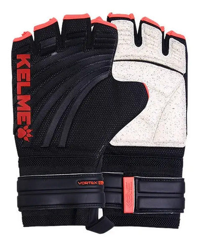 Guantes Golero Profesional Futbol Sala Kelme Vortex Negro Talle 10
