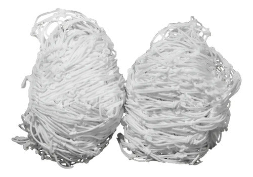 Par Redes Para Arco Fútbol 11, Nylon 4mm Gismar Blanco