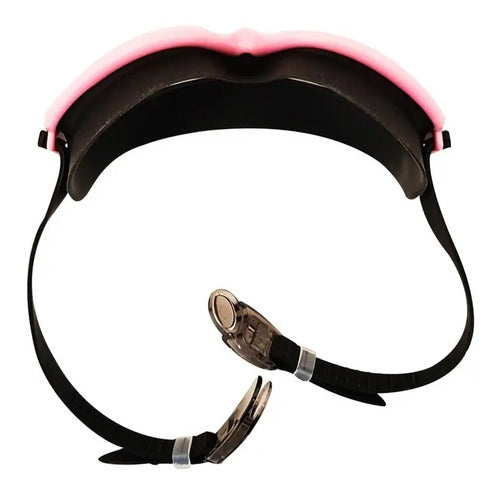 Antiparras Hydro Unibody + Tapones Lente Natacion Antifog Uv Color Negro