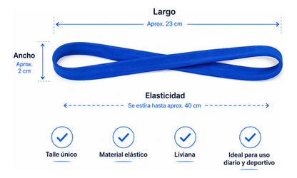 Pack X10 Vinchas Para Cabello Elásticas Talle Único Surtido Unico