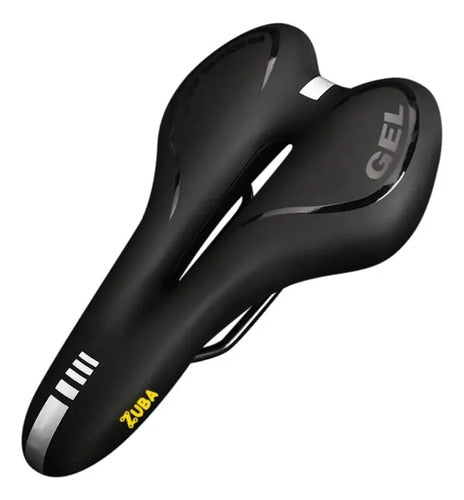 Asiento Ciclimso Mtb Comodo Ligero Az-2788 Zuba Negro