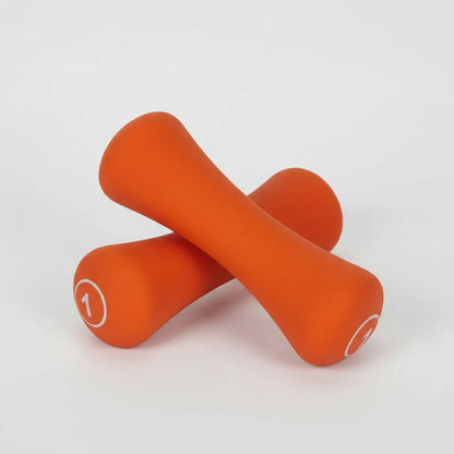 Set De 2 Mancuernas 1kg Recubiertas En Neopreno - Liveup Naranja