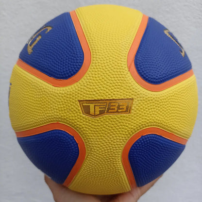 Pelota De Básquet Spalding Tf 33 (3x3) Azul Y Amarillo