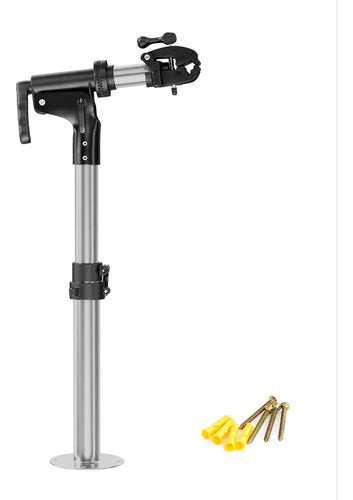 Soporte Reparación Bicicletas 58-94cm Rotación 360 - Zuba Plateado