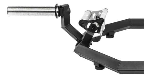Barra Profesional Olimpica Trap Hexagonal 3 Agarres Livepro Negro