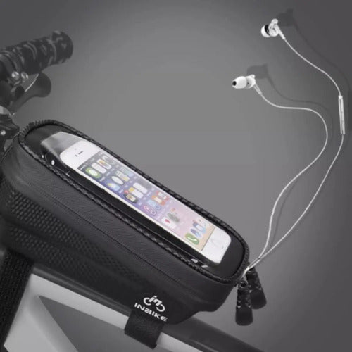 Bolso Celular Para Cuadro Bicicleta Impermeable - Inbike Negro