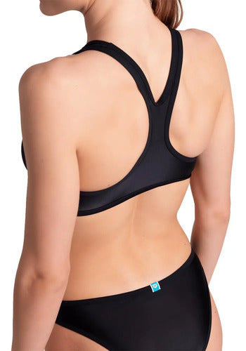 Bikini Traje De Baño Dama Asphalt Natación - Arena Negro Lisa Xl