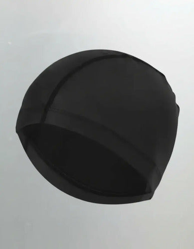Gorra De Tela Para Natacion Negro Único