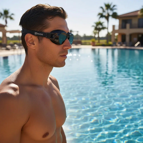 Lentes De Natación Moaki Kiri Negro Mmsports Negro