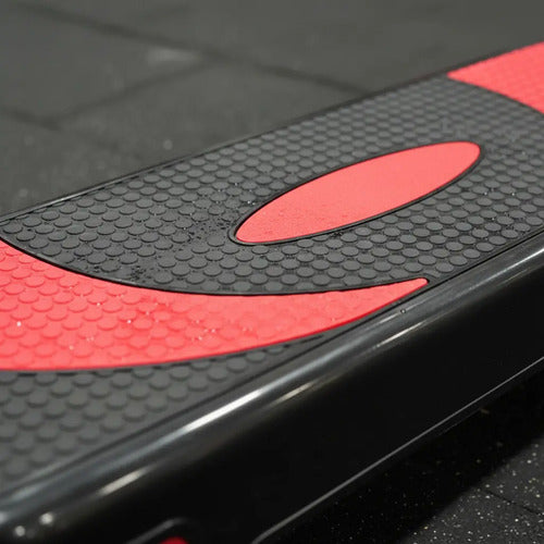 Step Regulable De Pvc 68x28x20 Cm Fitness, Crossfit Negro