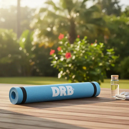 Mat Yoga Drb Colchoneta Eva 4mm Pilates Fitness Tyttennis Color Celeste
