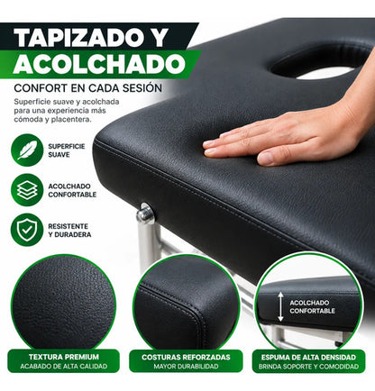 Camilla Para Masajes Plegable Negro