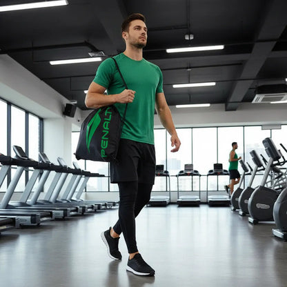 Gym Bag Penalty Porta Pelotas Negro Y Verde