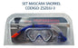 Set Máscara + Snorkel Para Natación Y Buce Multicolor
