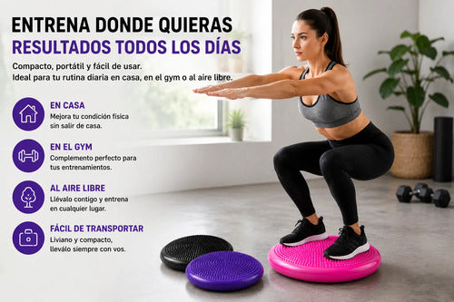 Pack X3 Disco De Equilibrio Massage Pillow 30 Cm Pilates Surtido
