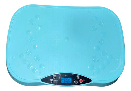 Plataforma Vibratoria Con Control Ejercicio Entrenamiento Celeste