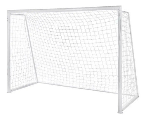 Par Redes Arco Fútbol 5/sala Handball 3,2x2,1m Seda Gismar Blanco