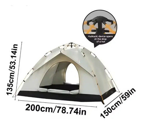 Carpa Iglu 2-3 Personas Camping Armado Automatico Blanco