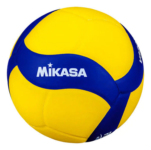 Pelota Volleyball Profesional 18 Paneles - Mikasa Amarillo Amarillo Y Azul