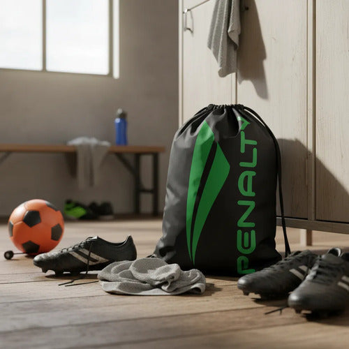 Gym Bag Penalty Porta Pelotas Negro Y Verde