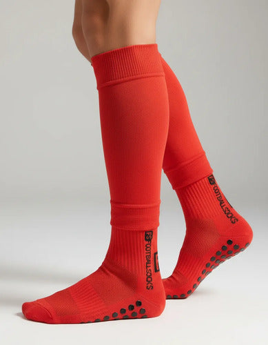 Combo Fs Medias Antideslizantes + Medias Sin Pie + Venda M&m Rojo